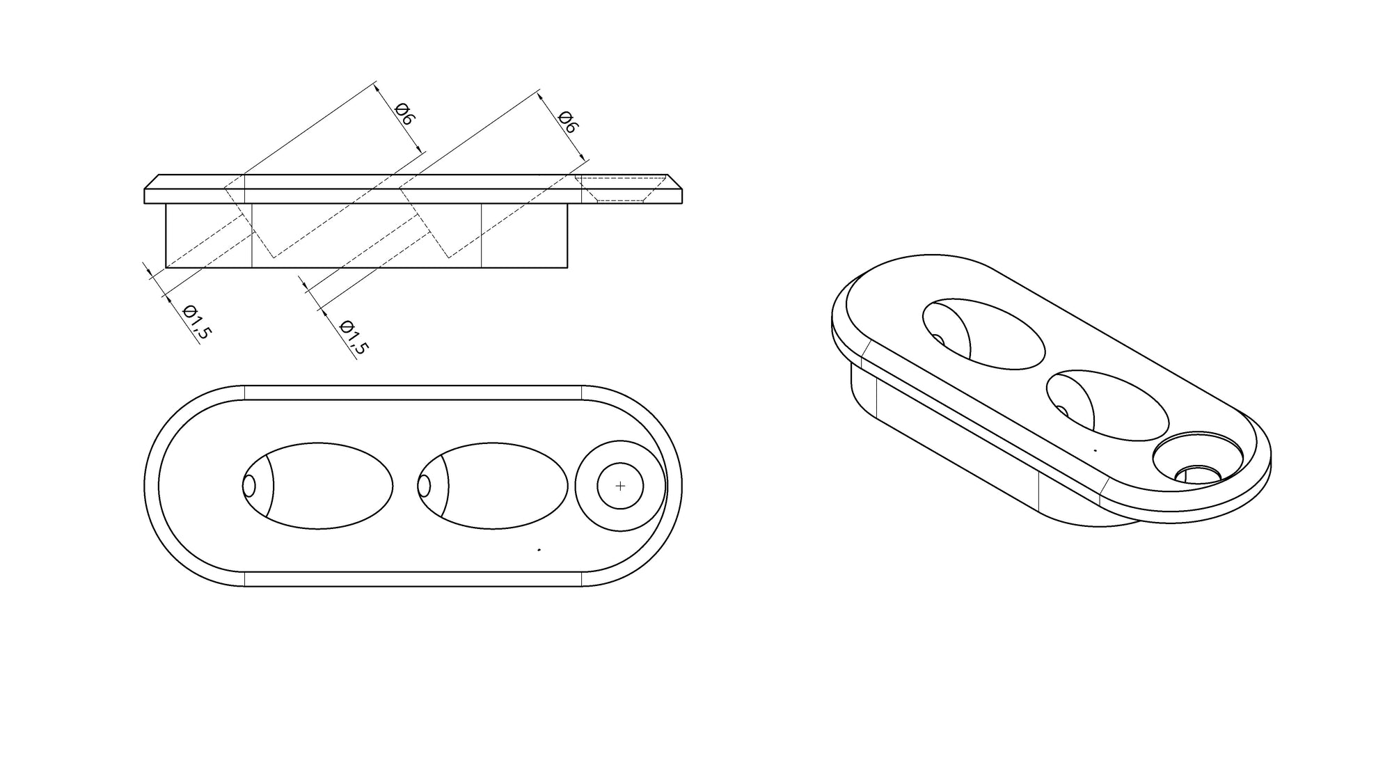 Cable guide Downtube - 2 stopper